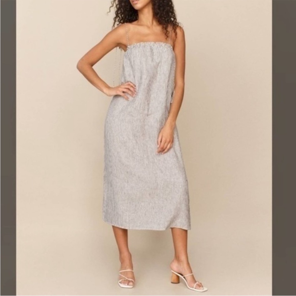 Reformation Janet Linen Summer Vacation Dress size S